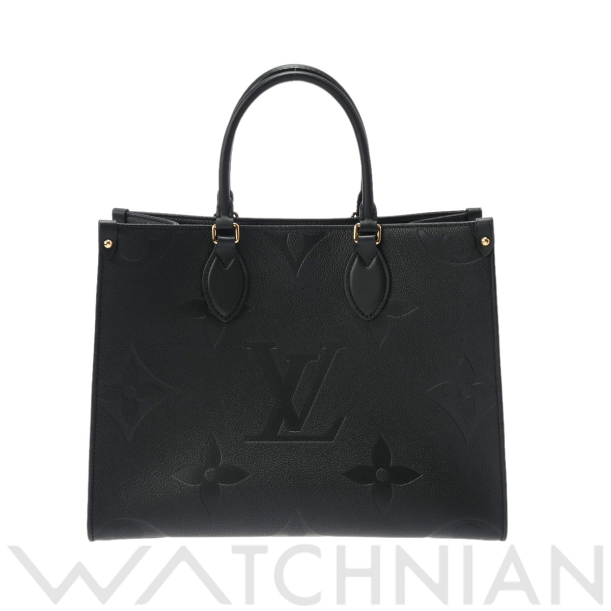 ルイ ヴィトン モノグラムアンプラント オンザゴー MM 2WAYトート ノワール M45595 レザー ユニセックス バッグ 【中古】【bag】