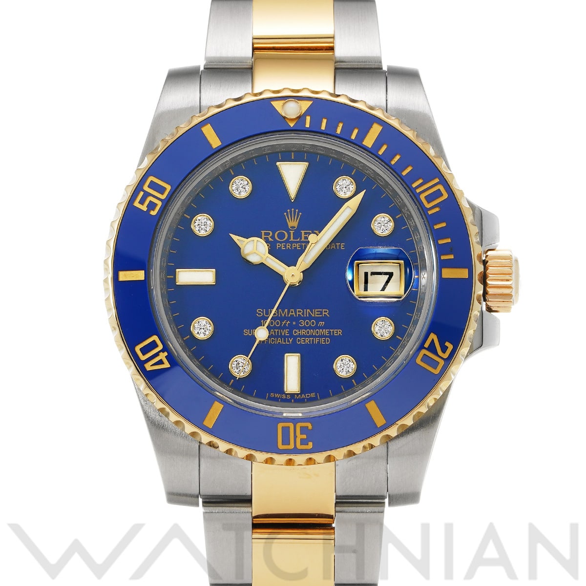 ロレックス サブマリーナ デイト 116613GLB ブルー/ダイヤモンド メンズ 時計 【中古】【wristwatch】