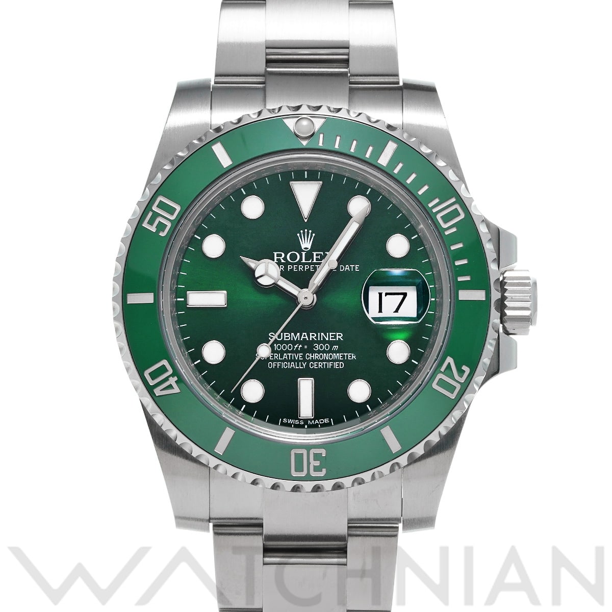 ロレックス サブマリーナ デイト 116610LV グリーン メンズ 時計 【中古】【wristwatch】