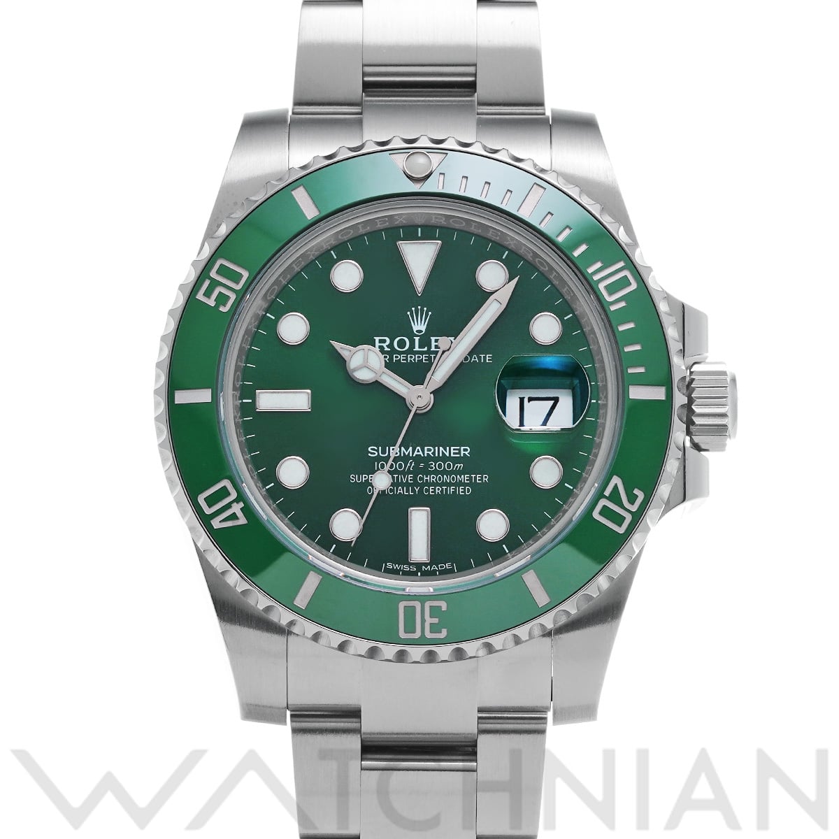 ロレックス サブマリーナ デイト 116610LV グリーン メンズ 時計 【中古】【wristwatch】