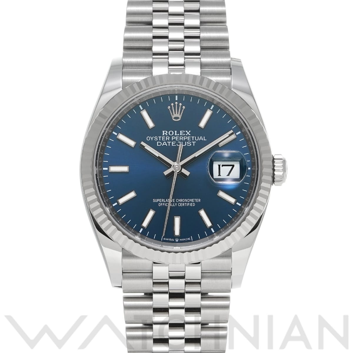 ロレックス デイトジャスト 36 126234 ブライトブルー メンズ 時計 【中古】【wristwatch】