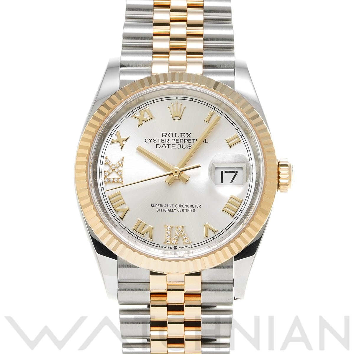 ロレックス デイトジャスト 36 126233 シルバー/ダイヤモンド メンズ 時計 【中古】【wristwatch】