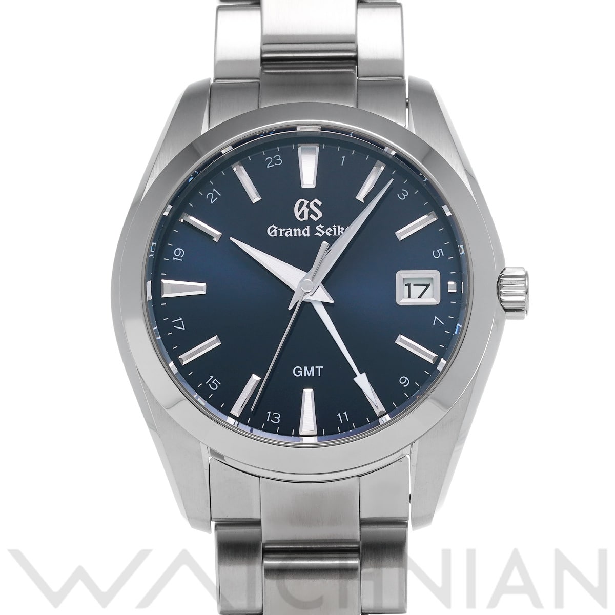 グランドセイコー ヘリテージコレクション クォーツ GMT SBGN031 ネイビー メンズ 時計 【中古】【wristwatch】