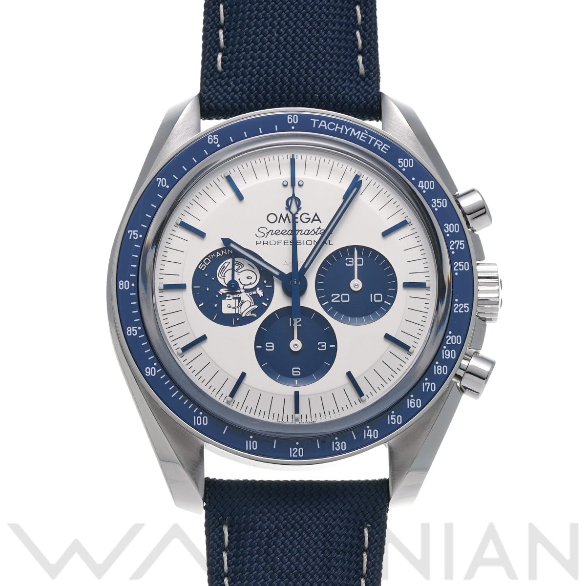 オメガ スピードマスター ムーンウォッチ コーアクシャル マスタークロノメーター シルバー スヌーピーアワード 310.32.42.50.02.001 シルバー/ブルー メンズ 時計 【中古】【wristwatch】