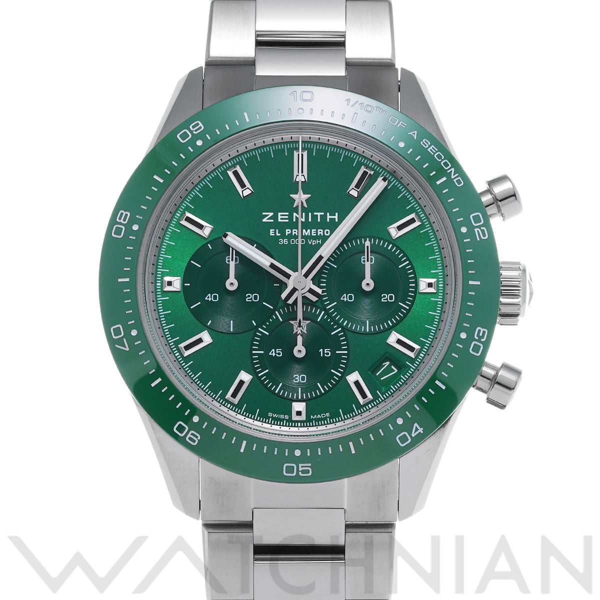 ゼニス クロノマスター スポーツ ヨシダ スペシャルエディション 03.3107.3600/56.M3100 グリーンラッカー メンズ 時計 【中古】【wristwatch】