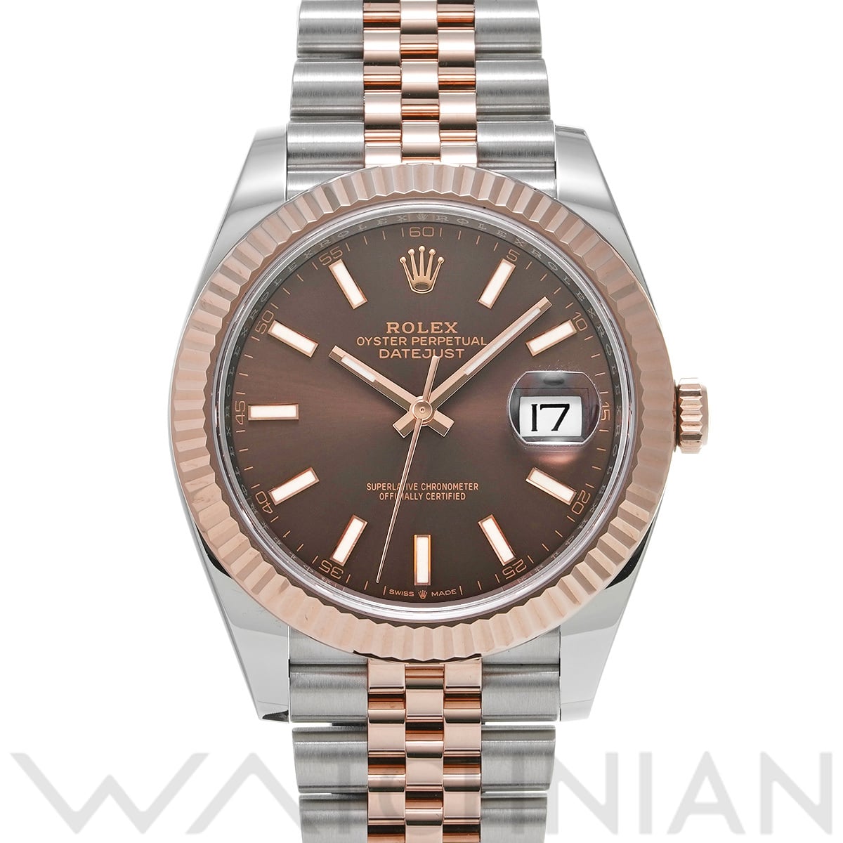 ロレックス デイトジャスト 41 126331 チョコレート メンズ 時計 【中古】【wristwatch】