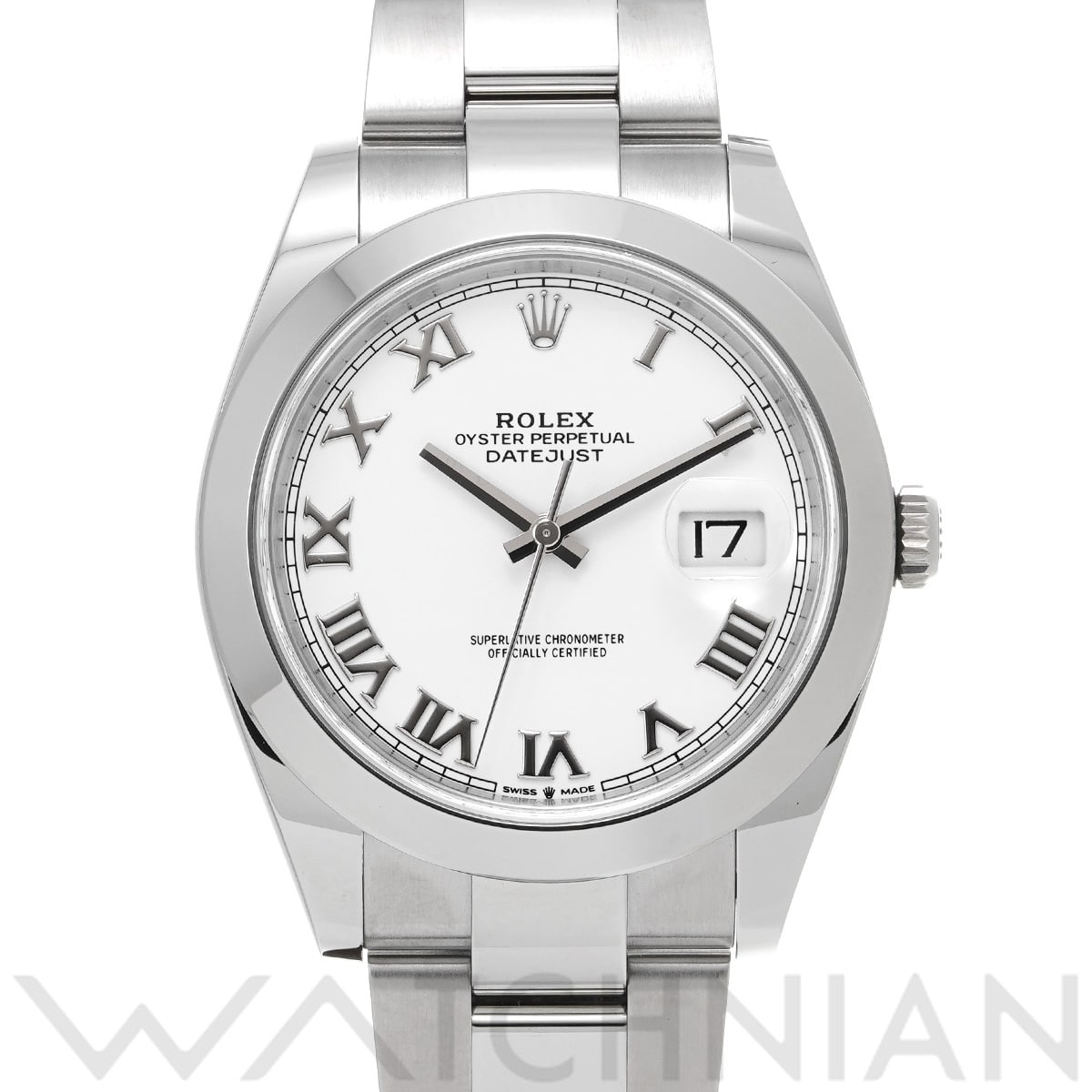 ロレックス デイトジャスト 41 126300 ホワイト メンズ 時計 【中古】【wristwatch】