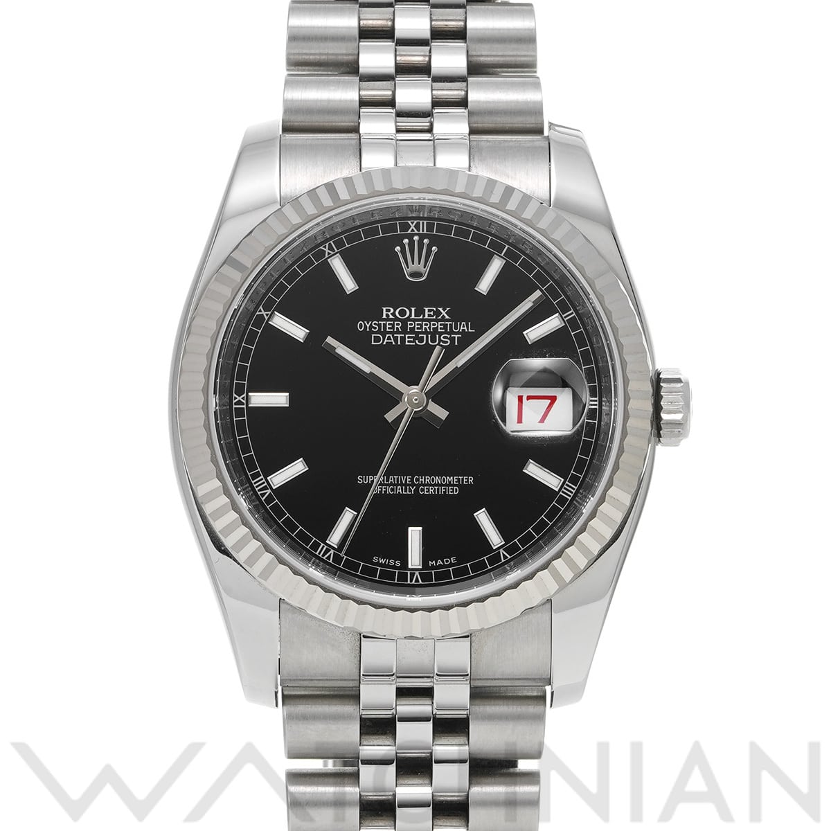 ロレックス デイトジャスト 36 116234 ブラック メンズ 時計 【中古】【wristwatch】