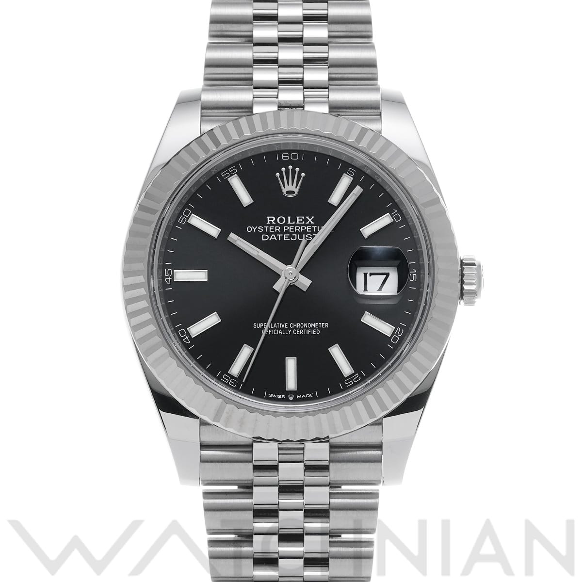 ロレックス デイトジャスト 41 126334 ブライトブラック メンズ 時計 【中古】【wristwatch】