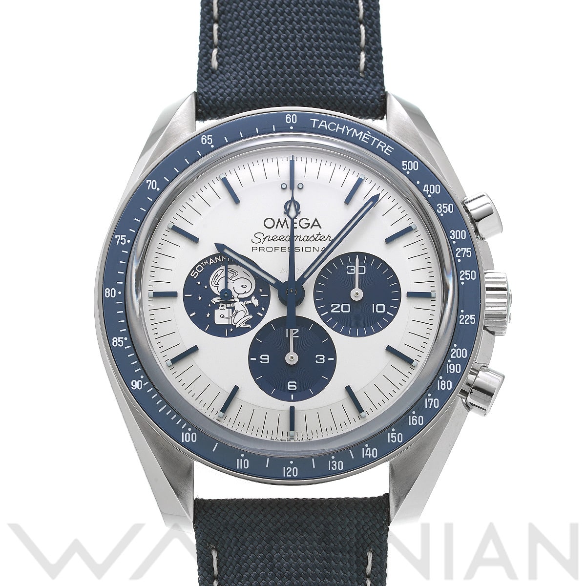 オメガ スピードマスター ムーンウォッチ コーアクシャル マスタークロノメーター シルバー スヌーピーアワード 310.32.42.50.02.001 シルバー/ブルー メンズ 時計 【中古】【wristwatch】