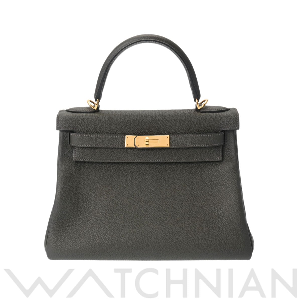 エルメス ケリー 28 内縫い ヴェールマキ/ゴールド金具 トゴ レディース バッグ 【中古】【bag】