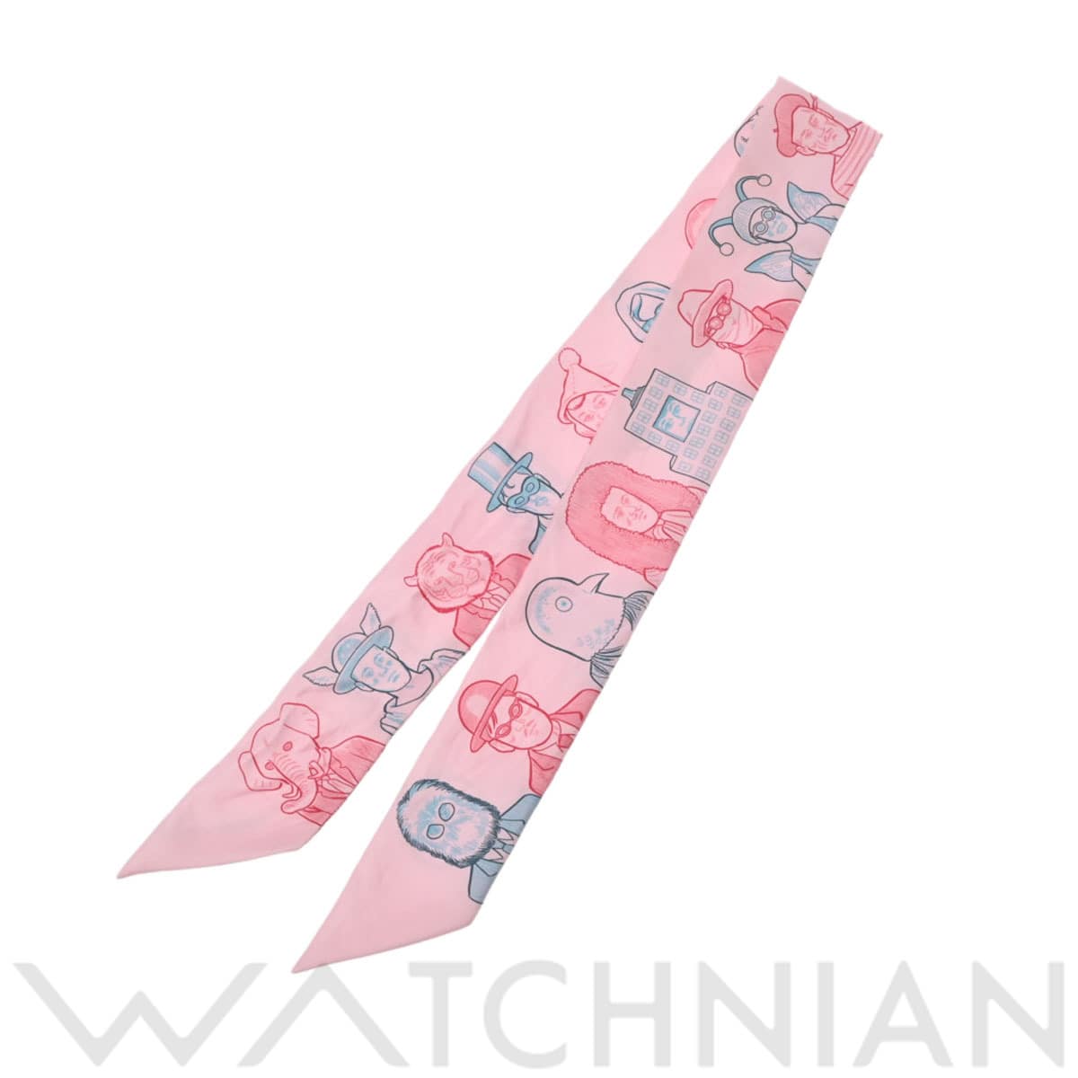 エルメス ツイリーDRSSCODE ピンク シルク100％ レディース 【中古】【other】