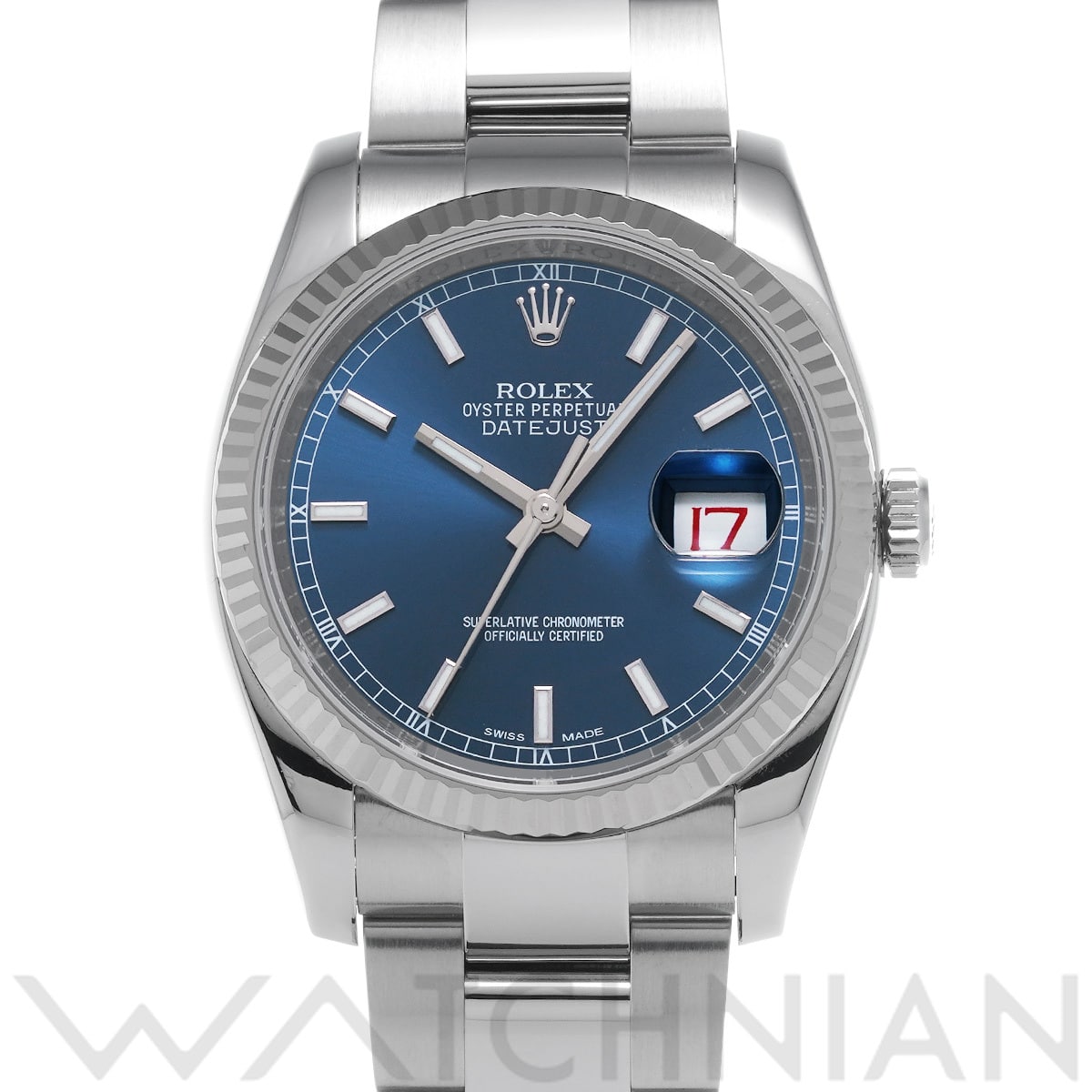 ロレックス デイトジャスト 36 116234 ブルー メンズ 時計 【中古】【wristwatch】