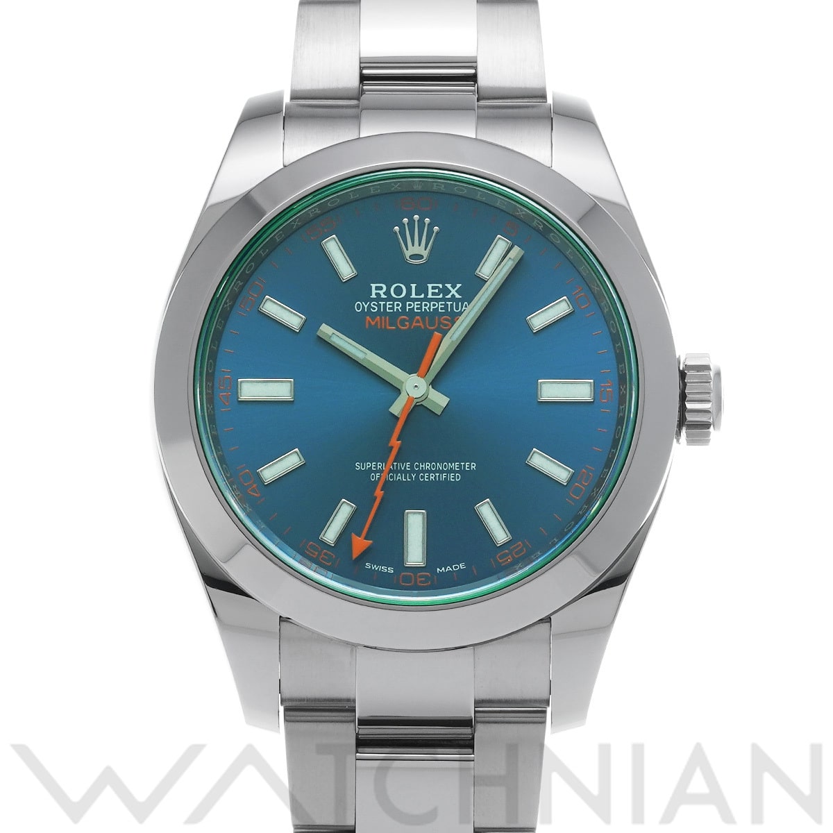 ロレックス ミルガウス 116400GV Zブルー メンズ 時計 【中古】【wristwatch】