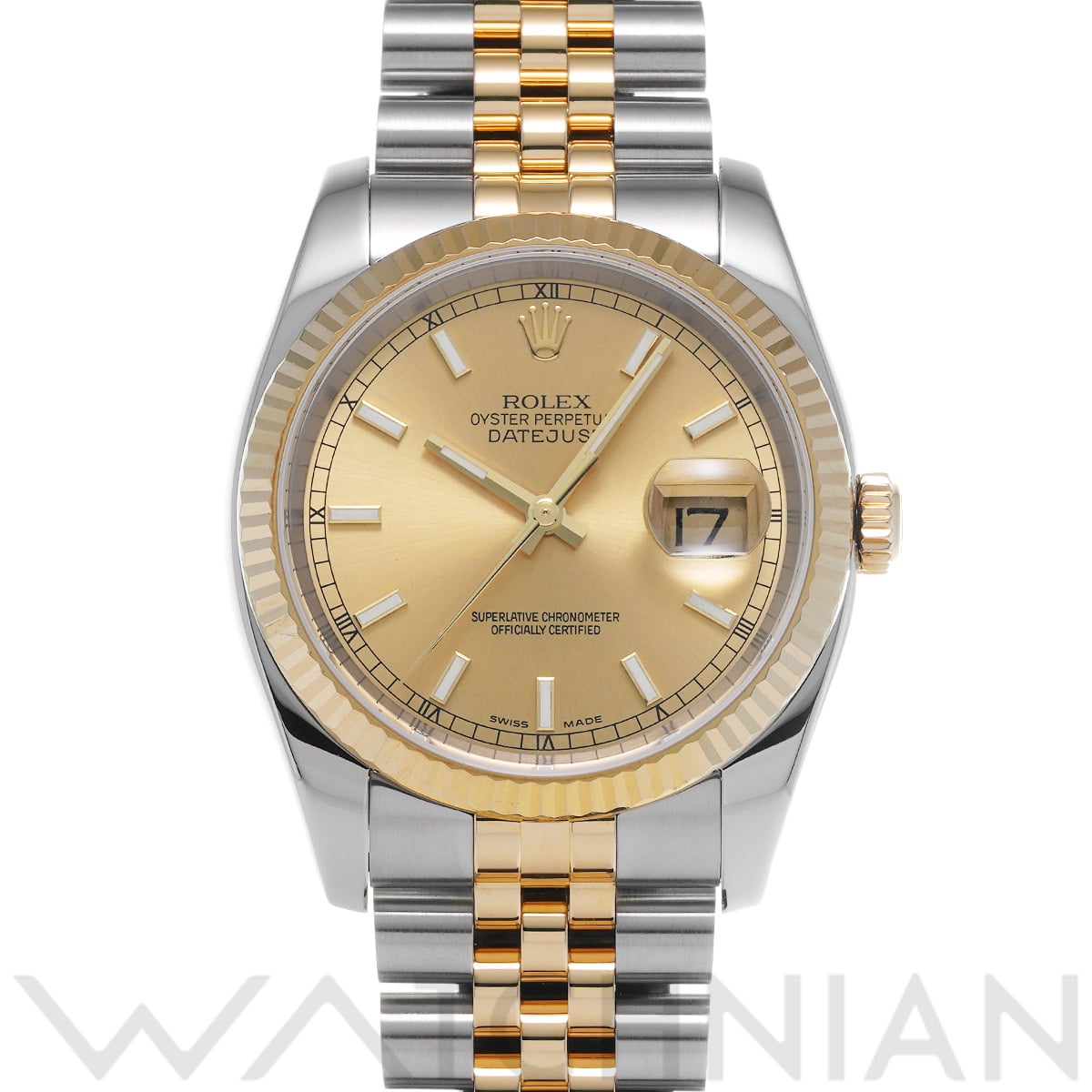 ロレックス デイトジャスト 36 116233 シャンパン メンズ 時計 【中古】【wristwatch】