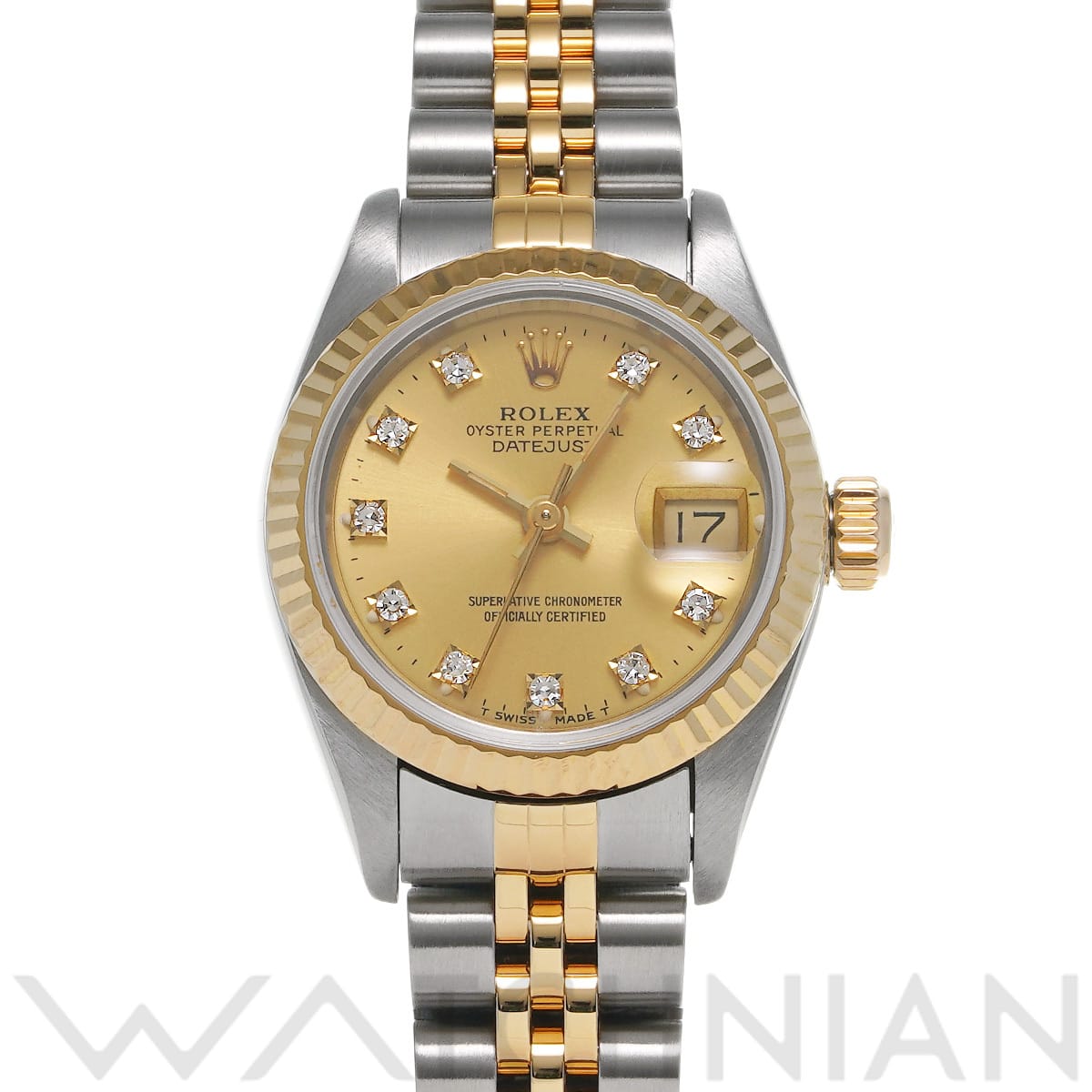 ロレックス デイトジャスト 69173G シャンパン/ダイヤモンド レディース 時計 【中古】【wristwatch】