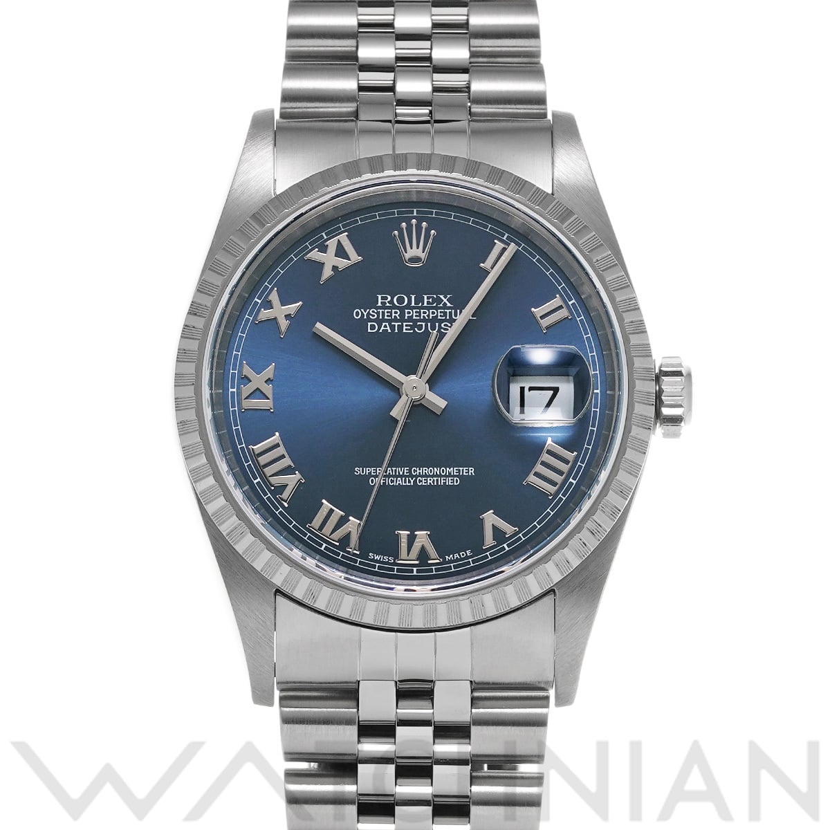 ロレックス デイトジャスト 16220 ブルー メンズ 時計 【中古】【wristwatch】