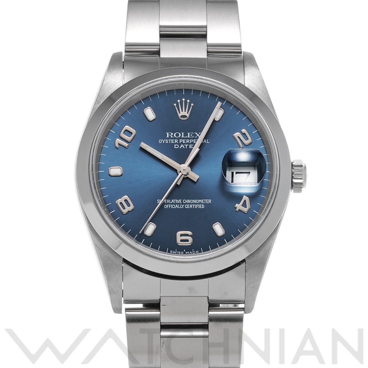 ロレックス オイスターパーペチュアル デイト 15200 ブルー メンズ 時計 【中古】【wristwatch】