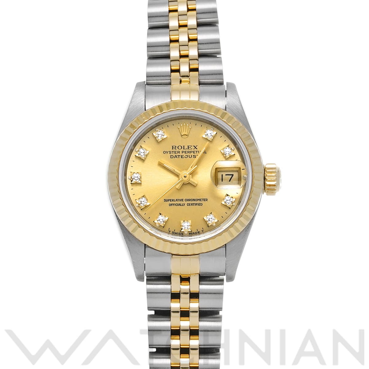 ロレックス デイトジャスト 69173G シャンパン/ダイヤモンド レディース 時計 【中古】【wristwatch】