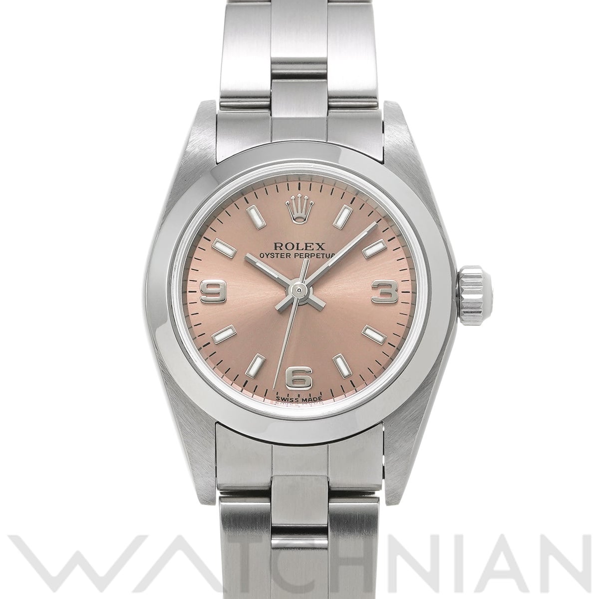 ロレックス オイスターパーペチュアル 76080 ピンク レディース 時計 【中古】【wristwatch】