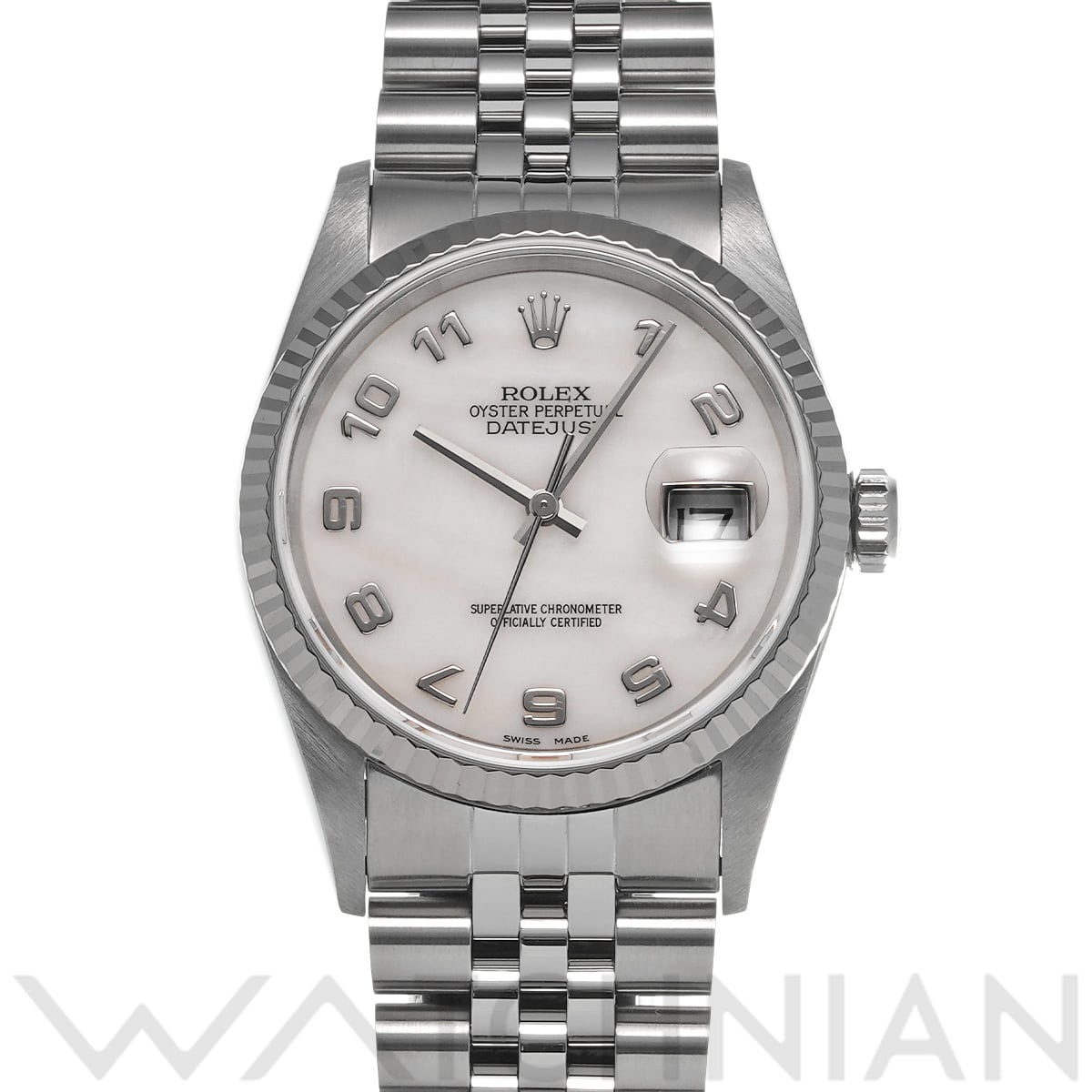 ロレックス デイトジャスト 16234NA ホワイトシェル メンズ 時計 【中古】【wristwatch】