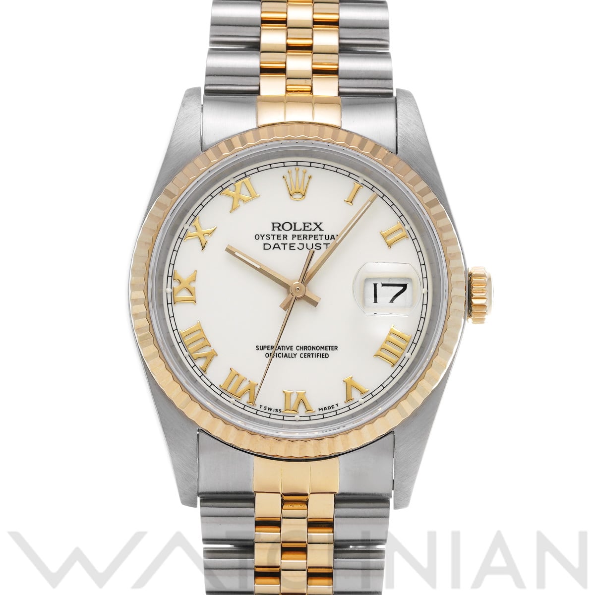 ロレックス デイトジャスト 16233 アイボリー メンズ 時計 【中古】【wristwatch】