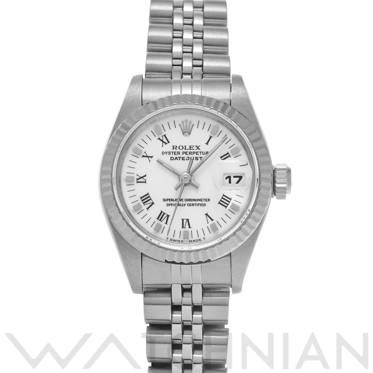 ロレックス デイトジャスト 69174 ホワイト レディース 時計 【中古】【wristwatch】