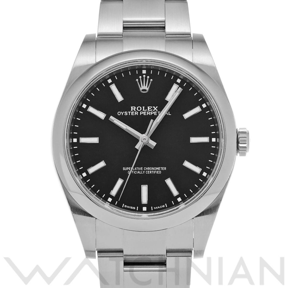 ロレックス オイスターパーペチュアル 39 114300 ブラック メンズ 時計 【中古】【wristwatch】