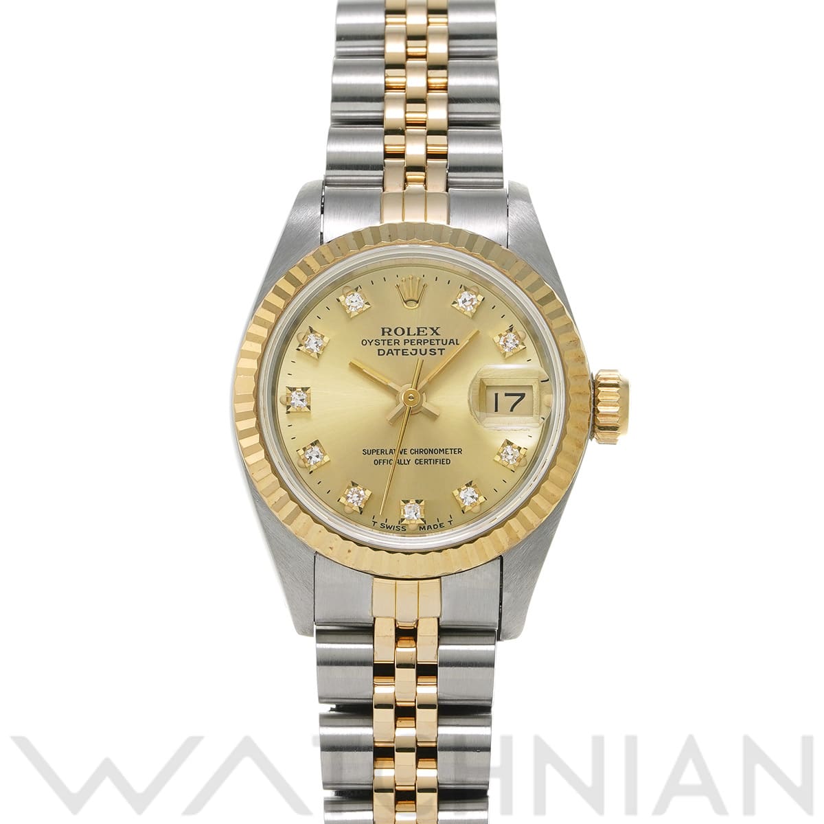 ロレックス デイトジャスト 69173G シャンパン/ダイヤモンド レディース 時計 【中古】【wristwatch】