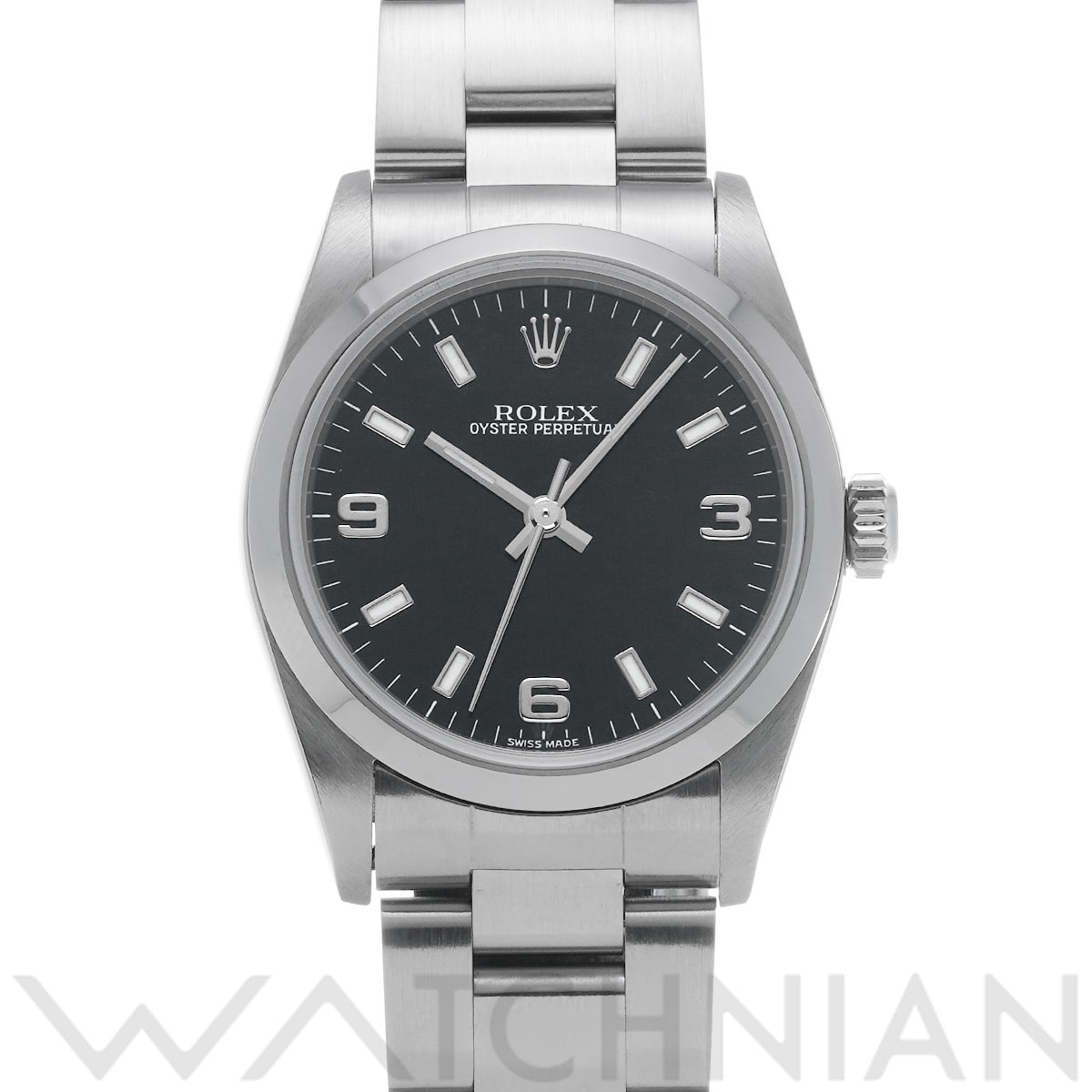 ロレックス オイスターパーペチュアル 77080 ブラック ユニセックス 時計 【中古】【wristwatch】