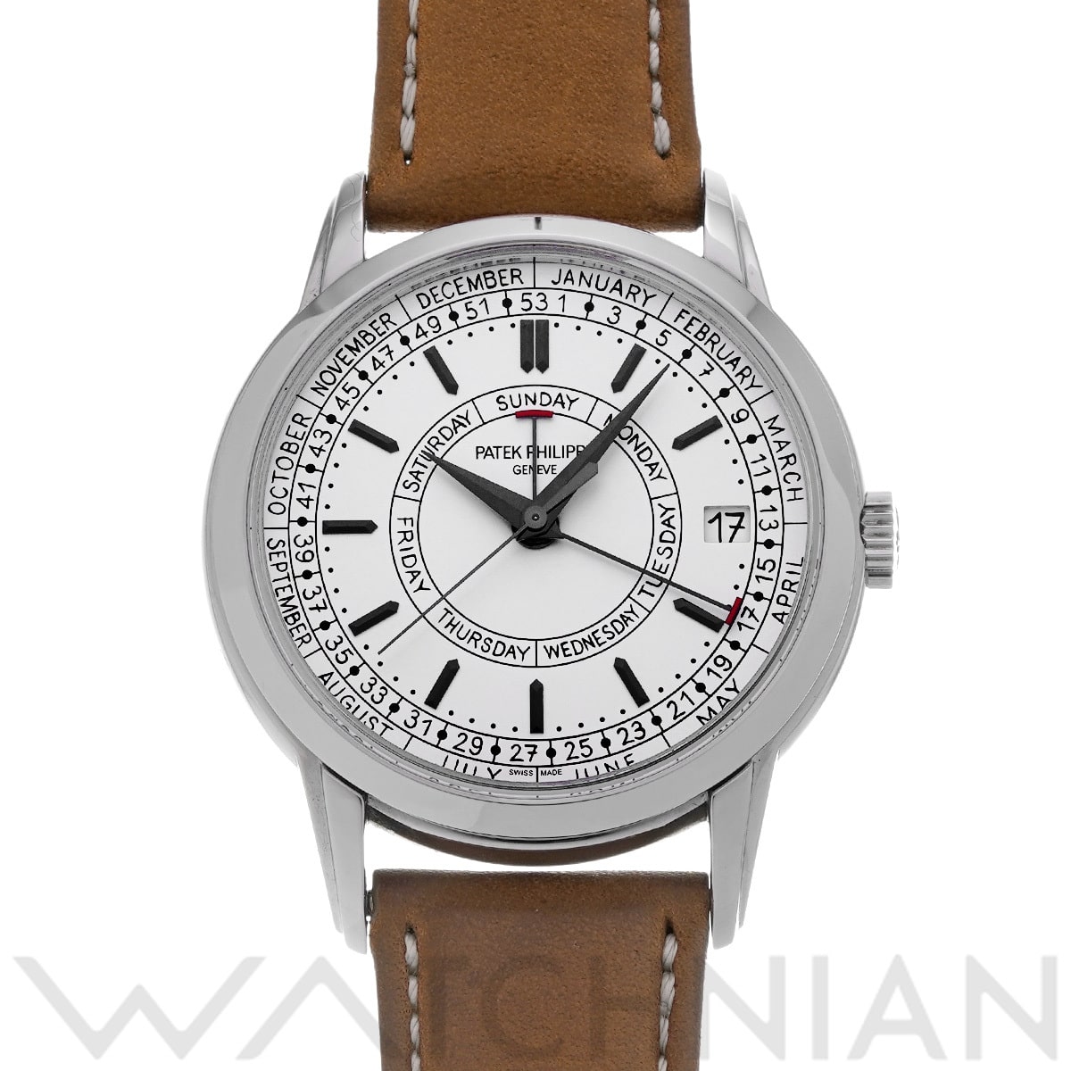 パテック フィリップ カラトラバ コンプリケーション ウィークリーカレンダー 5212A-001 シルバー・オパーリン メンズ 時計 【中古】【wristwatch】
