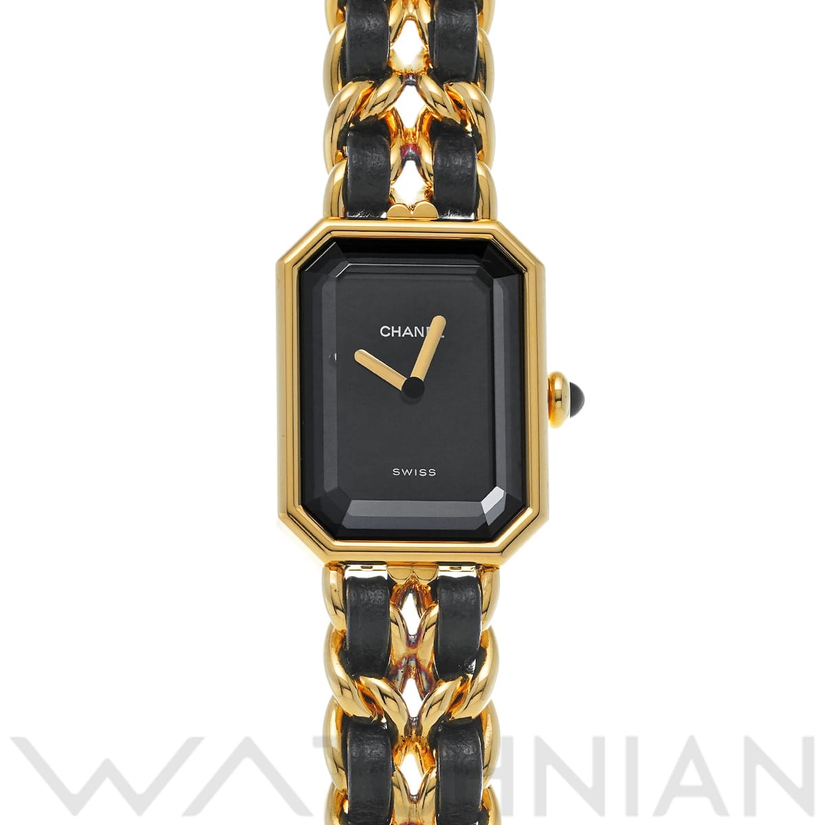 シャネル プルミエール M H0001 ブラック レディース 時計 【中古】【wristwatch】