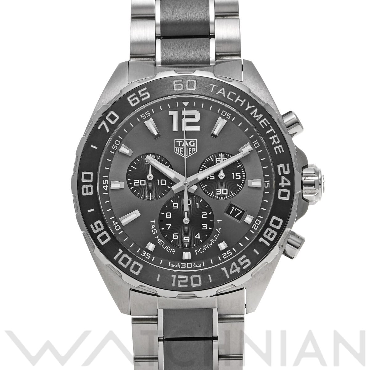 タグ ホイヤー フォーミュラ1 クォーツ クロノグラフ CAZ1011.BA0843 グレー/ブラック メンズ 時計 【中古】【wristwatch】