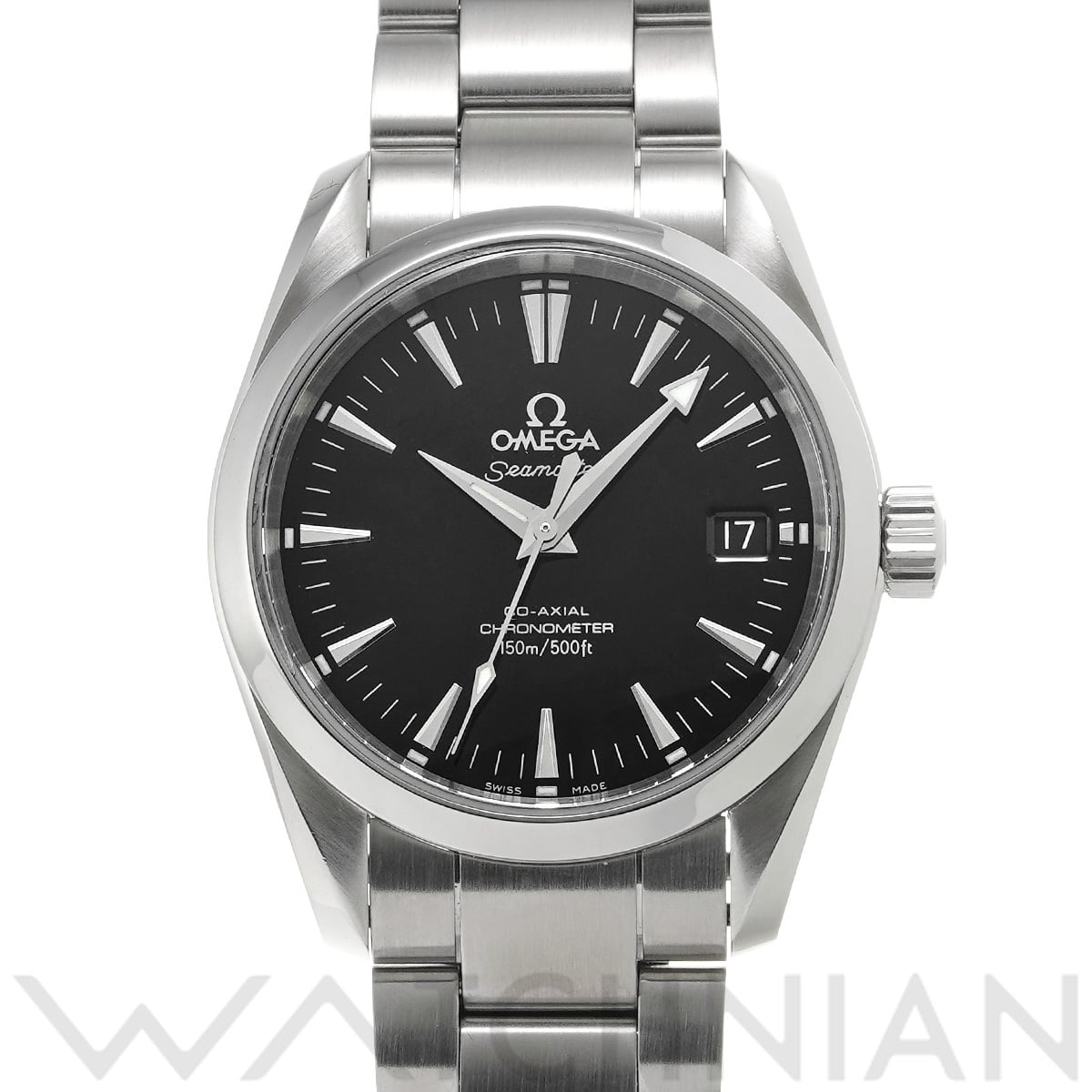 オメガ シーマスター アクアテラ コーアクシャル ミッドサイズ 2504.50 ブラック メンズ 時計 【中古】【wristwatch】