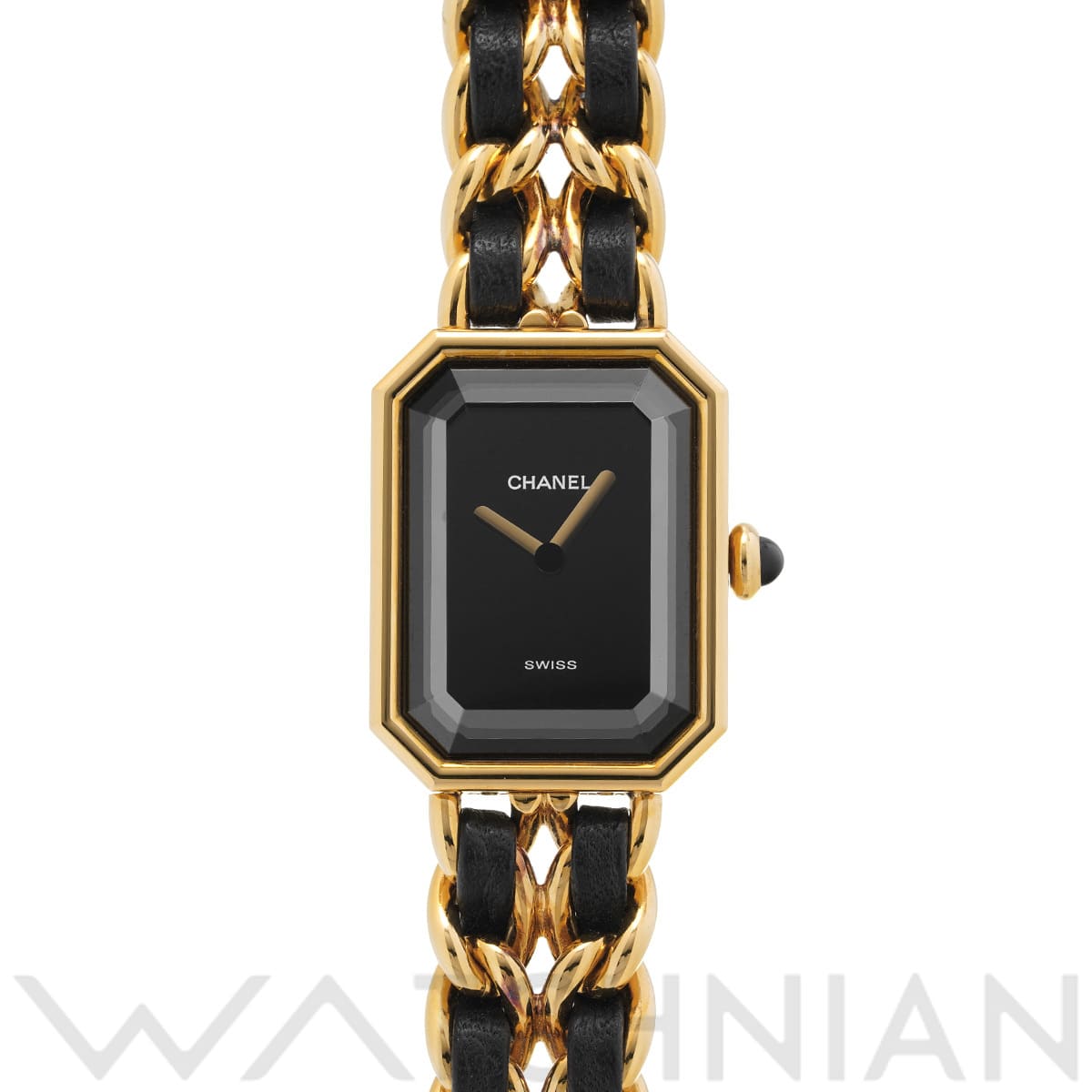 シャネル プルミエール M H0001 ブラック レディース 時計 【中古】【wristwatch】