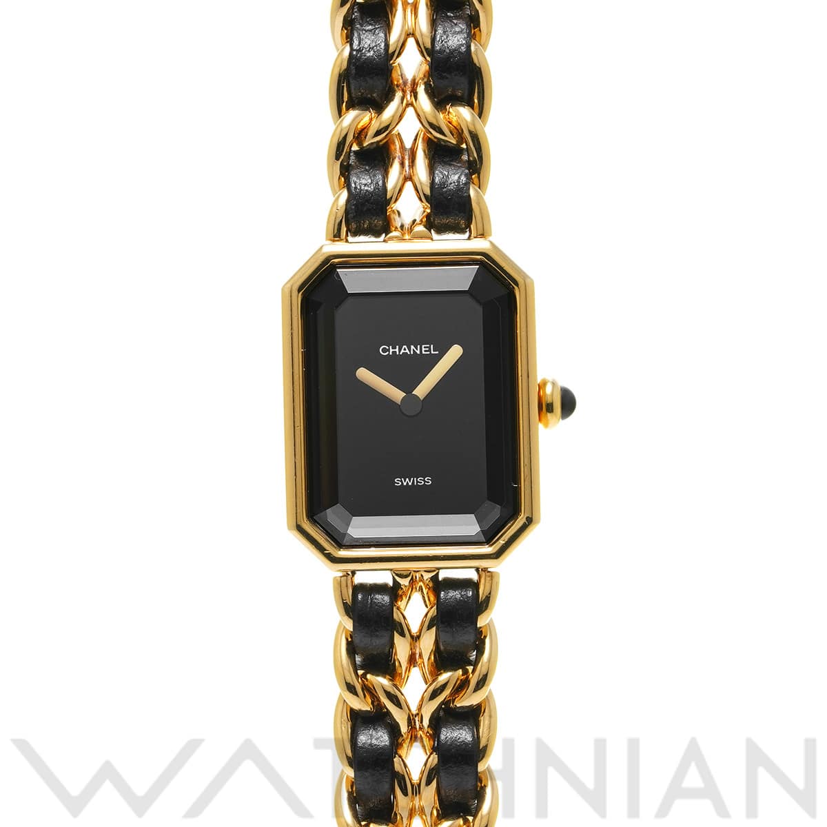 シャネル プルミエール L H0001 ブラック レディース 時計 【中古】【wristwatch】
