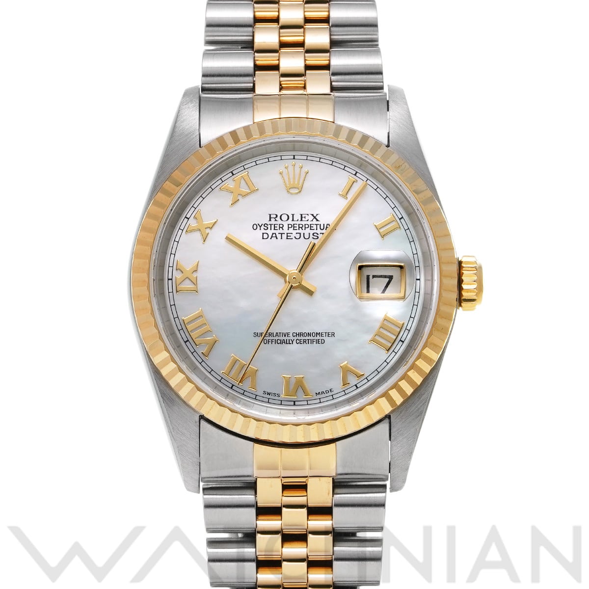 ロレックス デイトジャスト 16233NR ホワイトシェル メンズ 時計 【中古】【wristwatch】