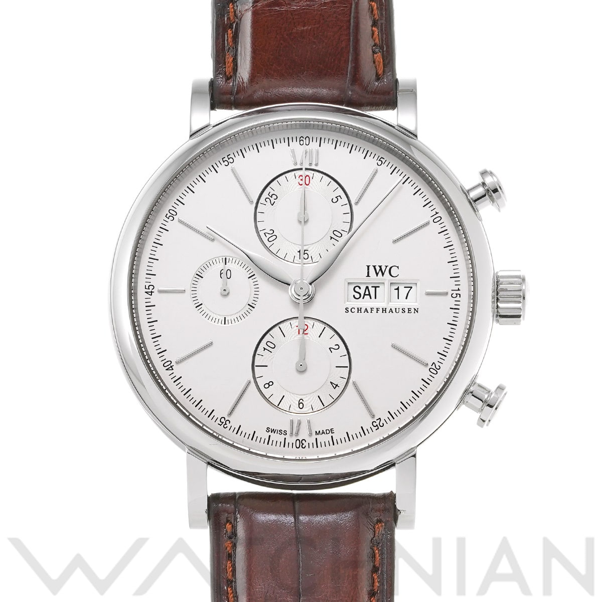 IWC ポートフィノ クロノグラフ IW391027 シルバー メンズ 時計 【中古】【wristwatch】