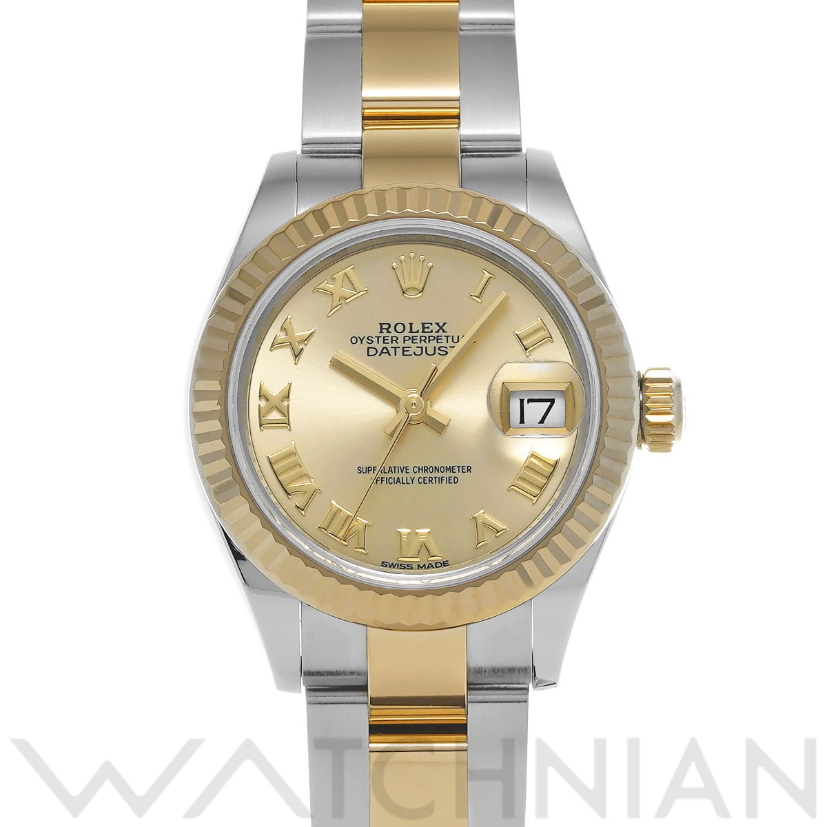 ロレックス レディ デイトジャスト 28 279173 シャンパン レディース 時計 【中古】【wristwatch】