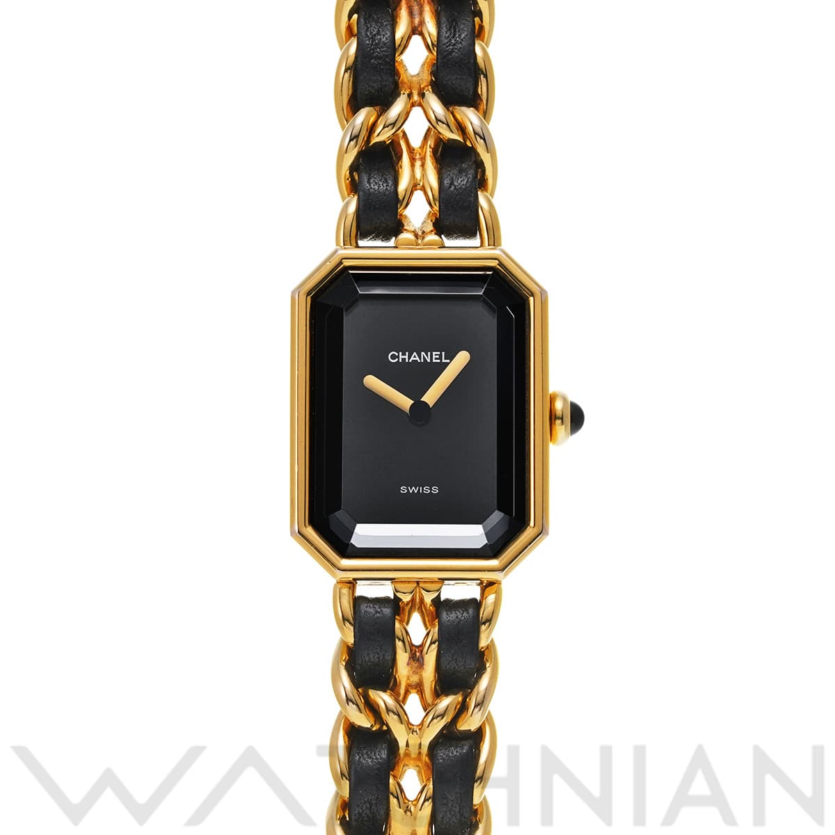 シャネル プルミエール L H0001 ブラック レディース 時計 【中古】【wristwatch】