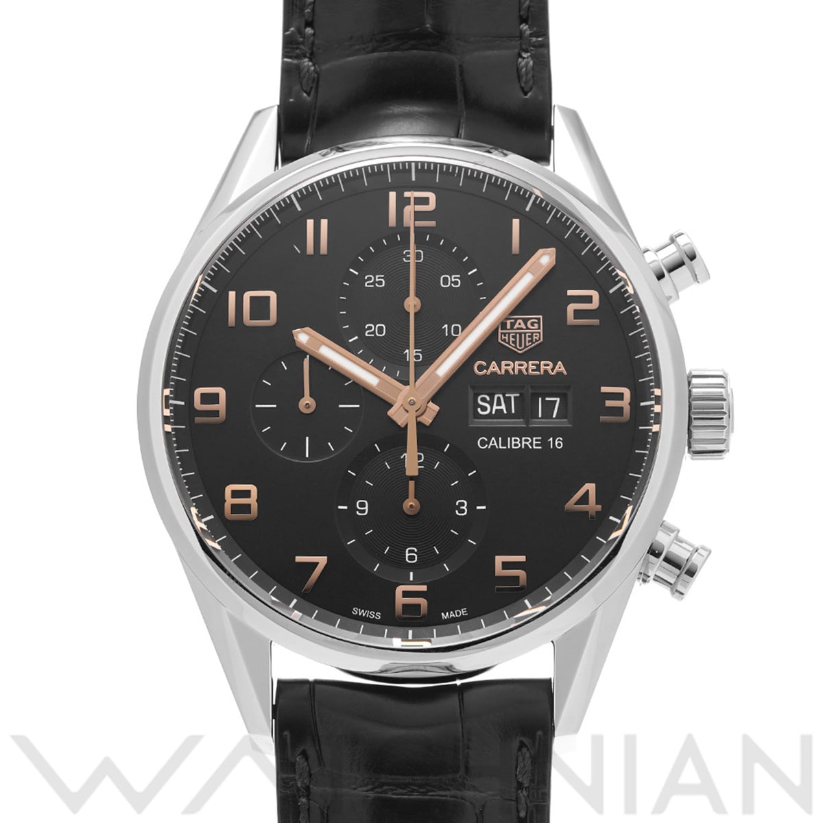 タグ ホイヤー カレラ キャリバー16 クロノグラフ デイデイト CV2A1AB.FC6379 ブラック メンズ 時計 【中古】【wristwatch】