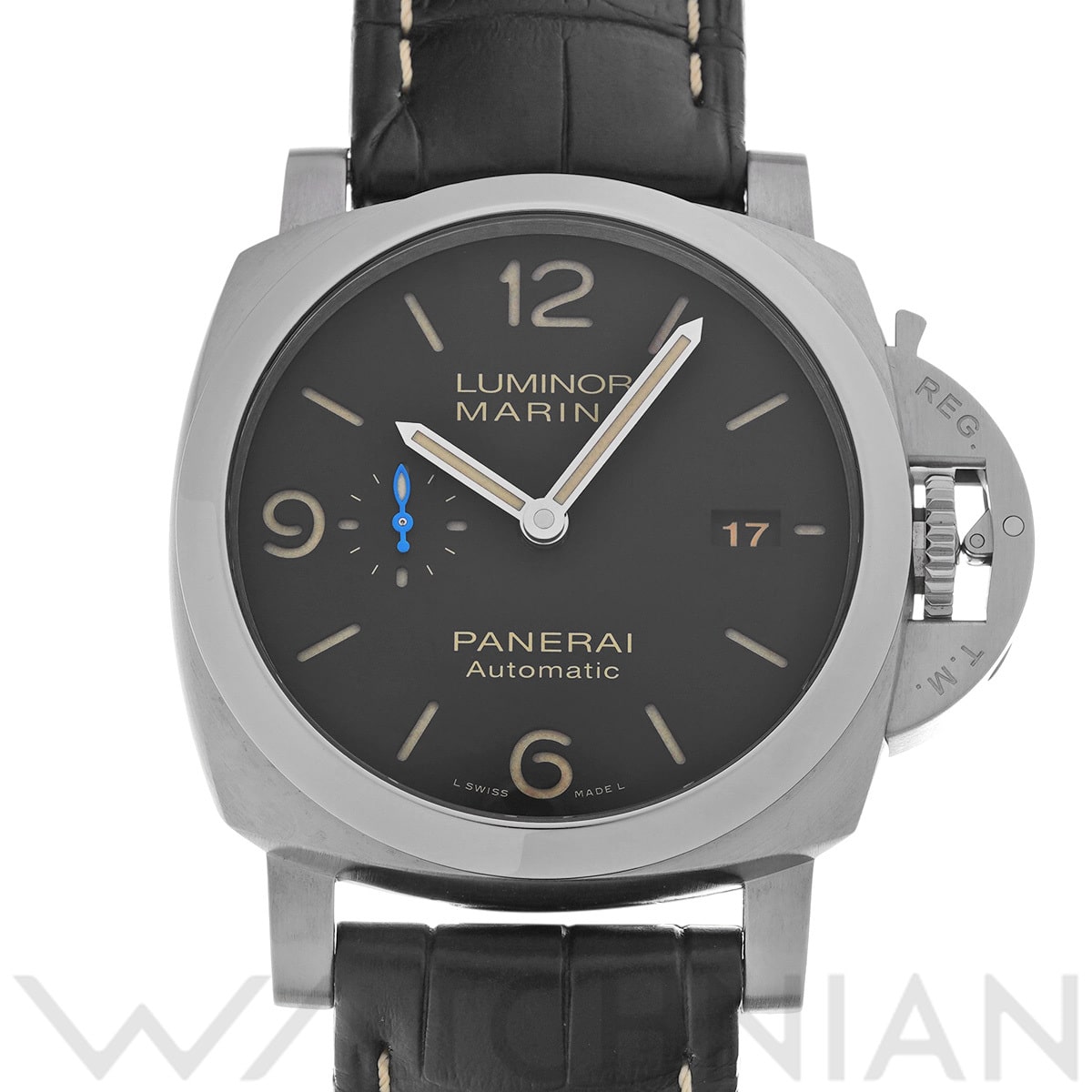 パネライ ルミノールマリーナ 1950 3デイズ オートマティック アッチャイオ PAM01312 ブラック メンズ 時計 【中古】【wristwatch】