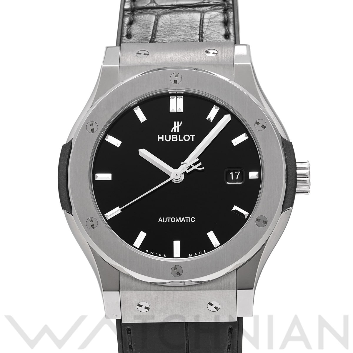 ウブロ クラシックフュージョン チタニウム ブラックシャイニー 542.NX.1270.LR ブラックラッカー メンズ 時計 【中古】【wristwatch】