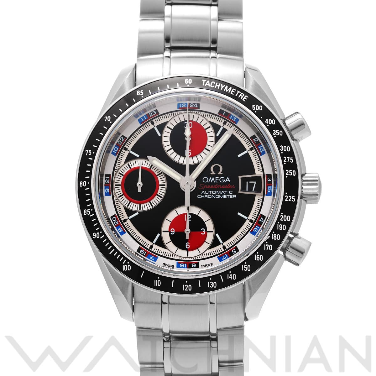 オメガ スピードマスター デイト 3210.52 ブラック/レッド メンズ 時計 【中古】【wristwatch】