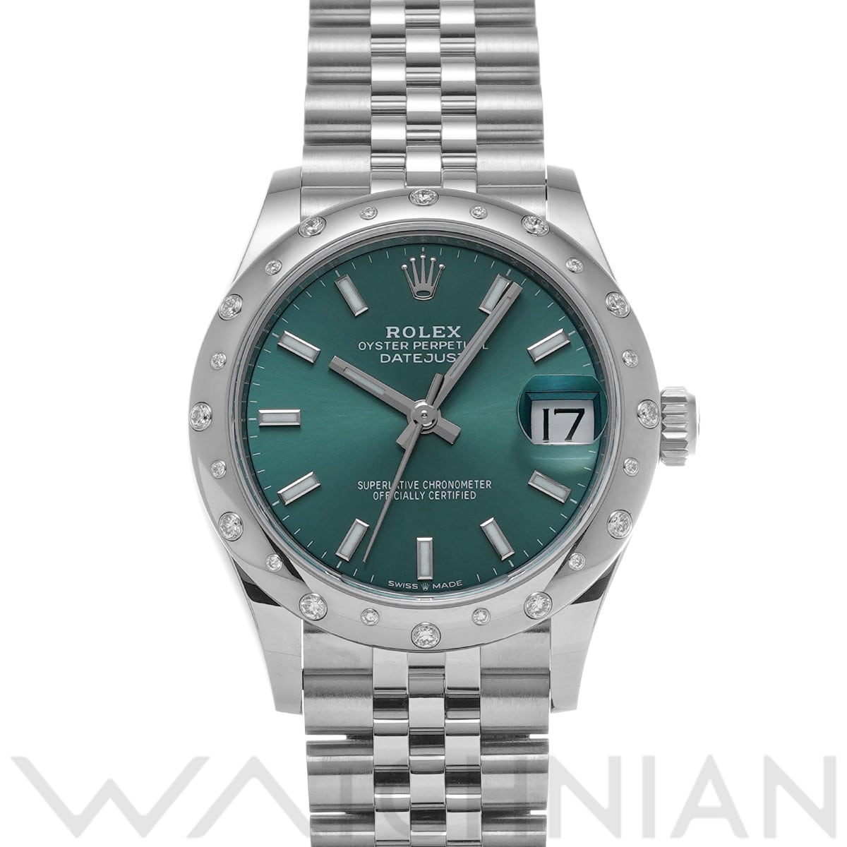 ロレックス デイトジャスト 31 278344RBR ミントグリーン ユニセックス 時計 【中古】【wristwatch】