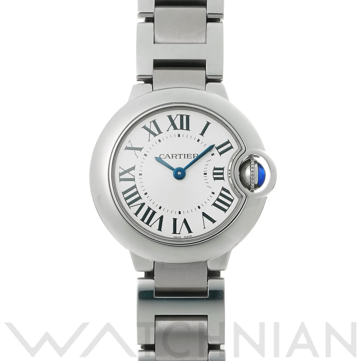 カルティエ バロンブルー ドゥ カルティエ 28mm W69010Z4 シルバー レディース 時計 【中古】【wristwatch】