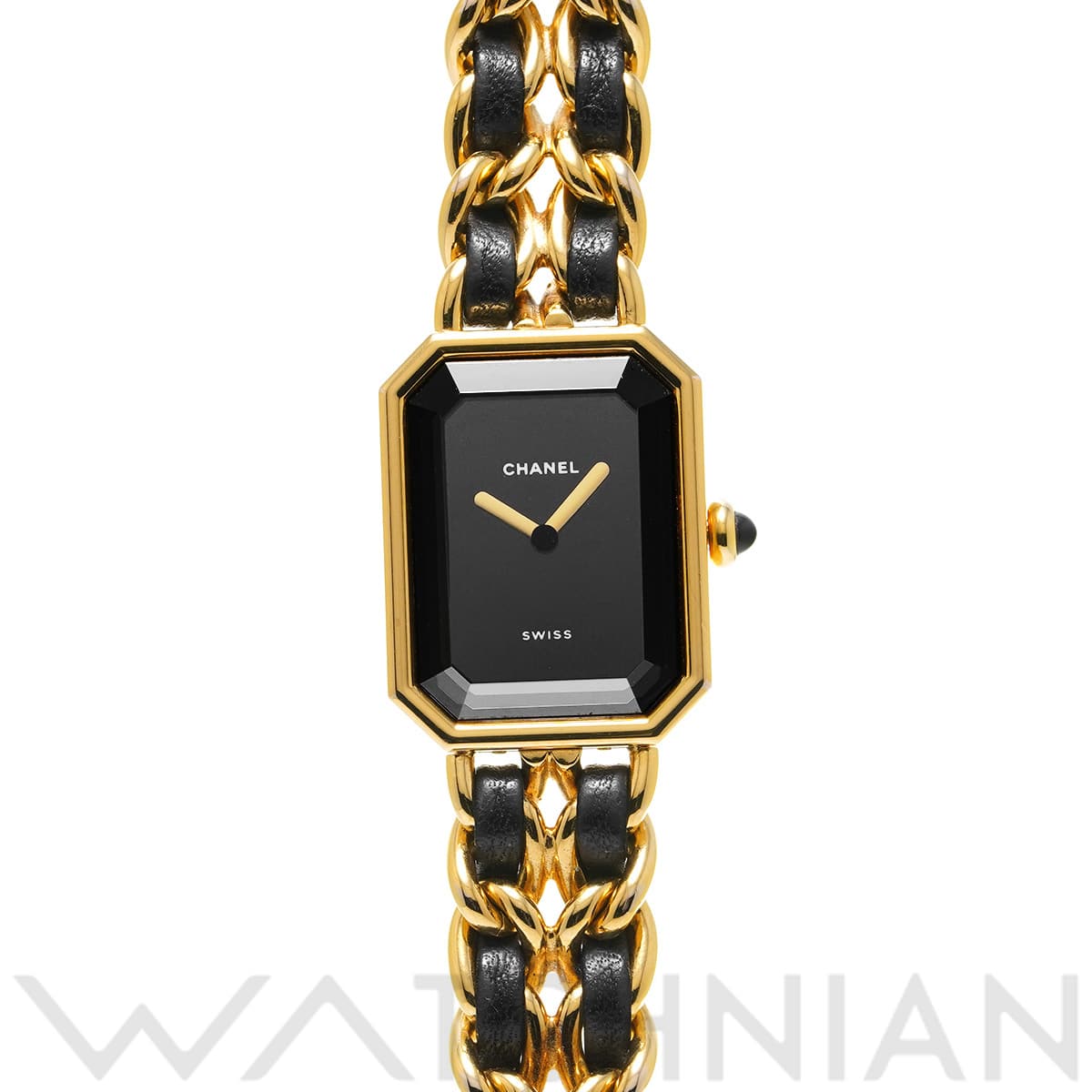 シャネル プルミエール M H0001 ブラック レディース 時計 【中古】【wristwatch】