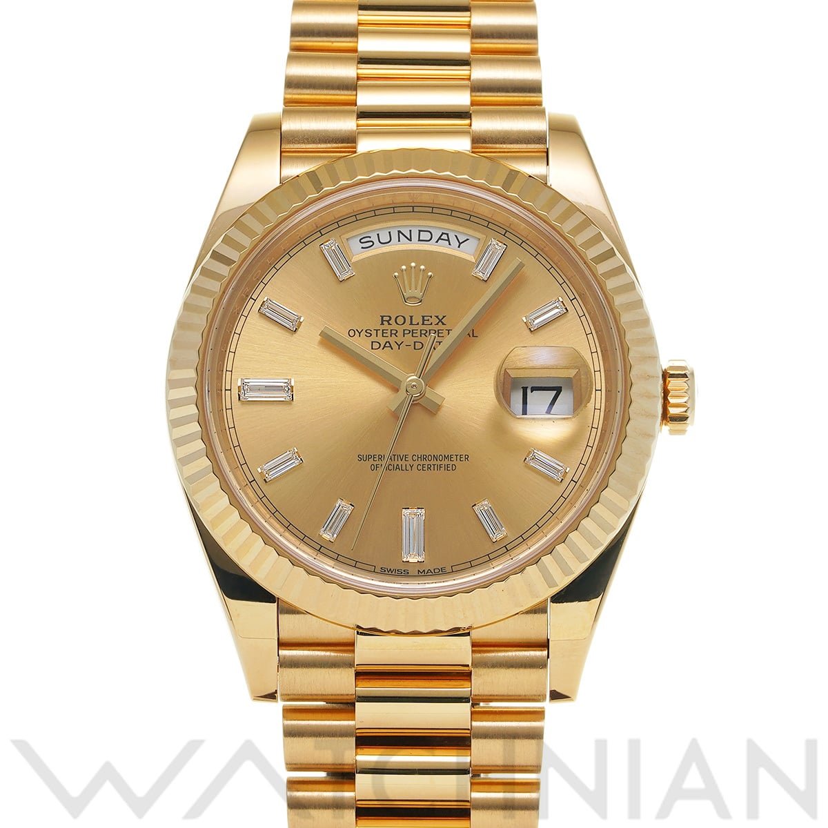 ロレックス デイデイト 40 228238A シャンパン/ダイヤモンド メンズ 時計 【中古】【wristwatch】