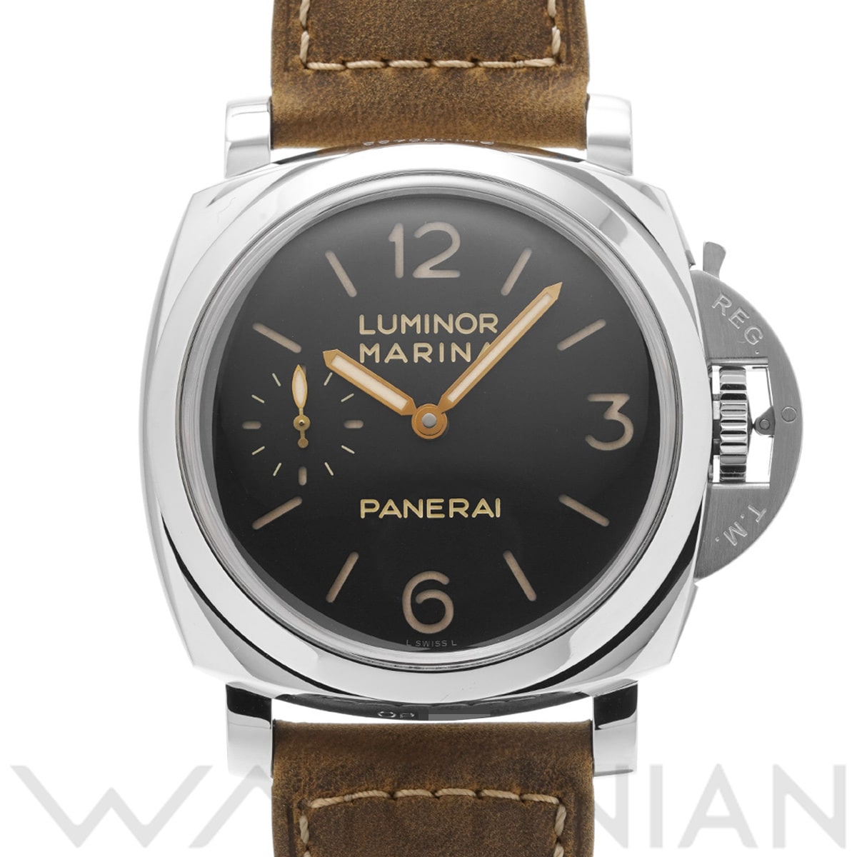 パネライ ルミノールマリーナ 1950 3デイズ アッチャイオ PAM00422 ブラック メンズ 時計 【中古】【wristwatch】
