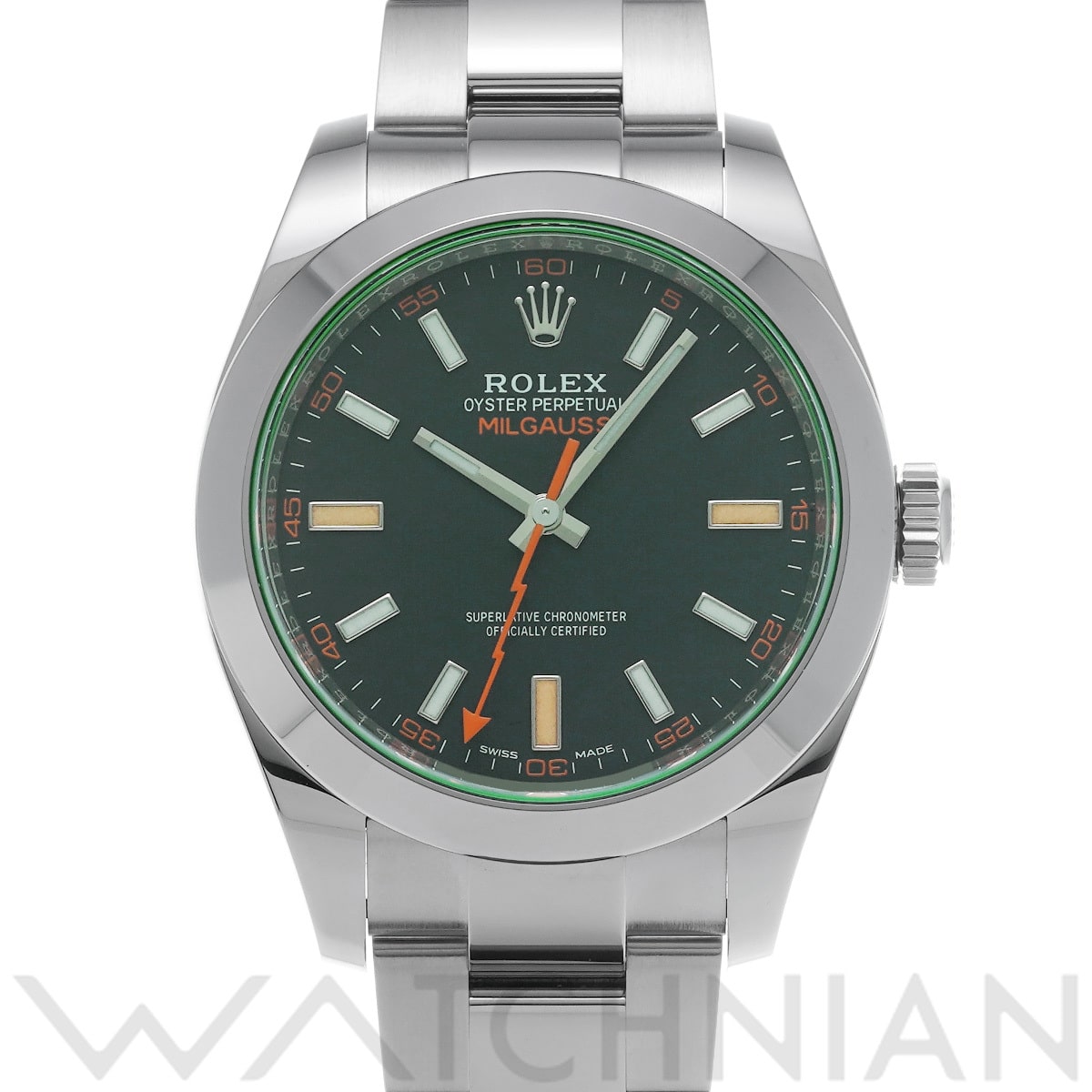 ロレックス ミルガウス 116400GV インテンスブラック メンズ 時計 【中古】【wristwatch】